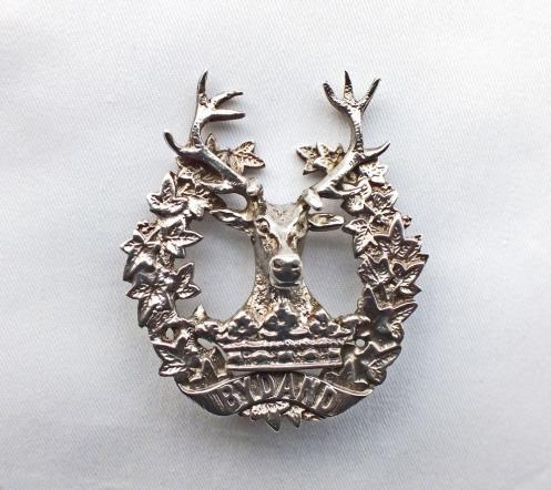 Gordon Highlanders Hallmarked Silver Officers Glengarry Badge