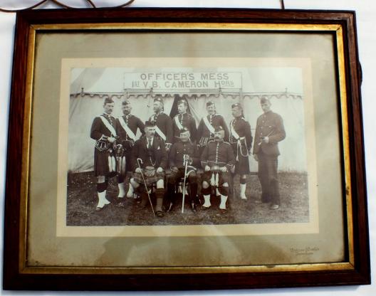 Original Victorian Cameron Highlanders Photograph and frame