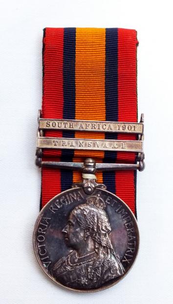 Queens South African, Medal With Transvaal & S.A 1901 clasp to Pt W Callen
