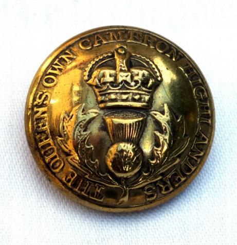 Queens Own Cameron Highlanders Tunic Button
