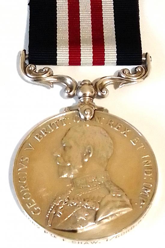 Military Medal to SHAW 1st Bat Gordon Highlanders with Research Documentation