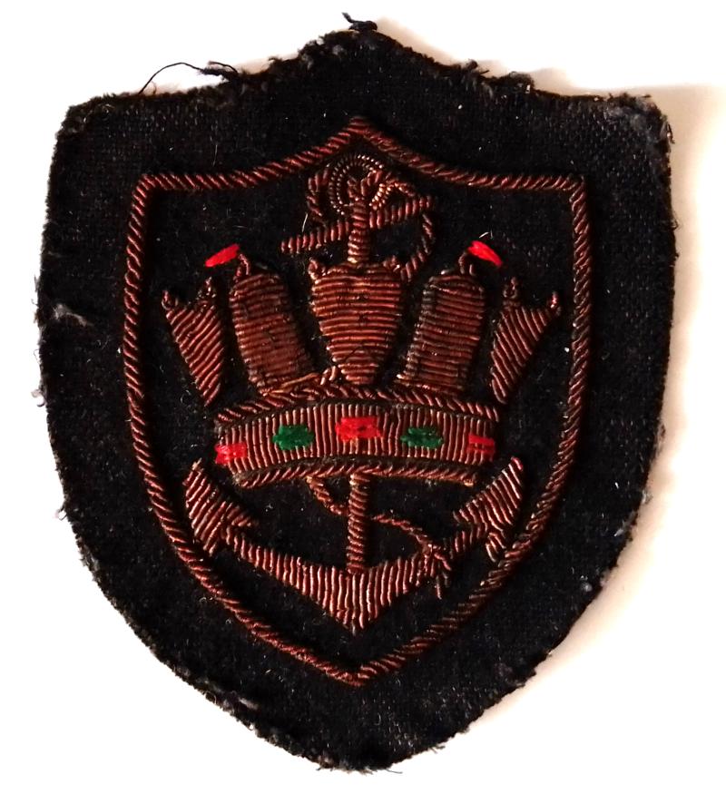 WW2 Period British Naval Embroidered Badge