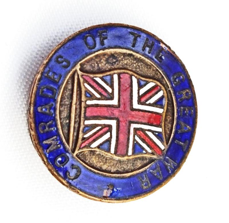 Comrades Of The Great War Button Hole Badge