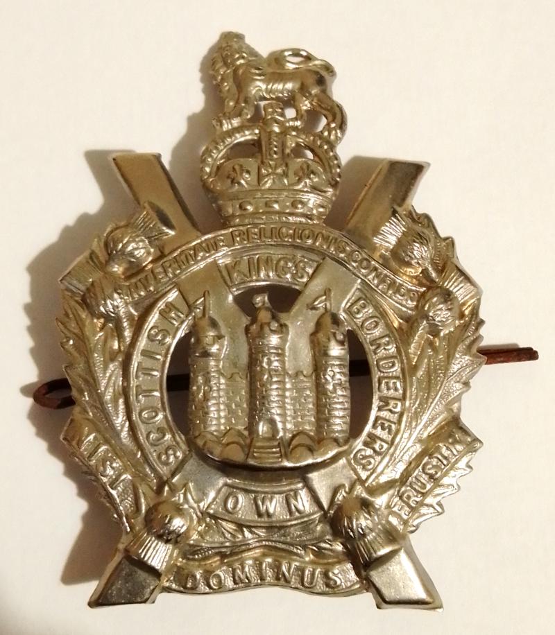 WW2 Period {Kings Crown} Kings Own Scottish Borders Cap Badge