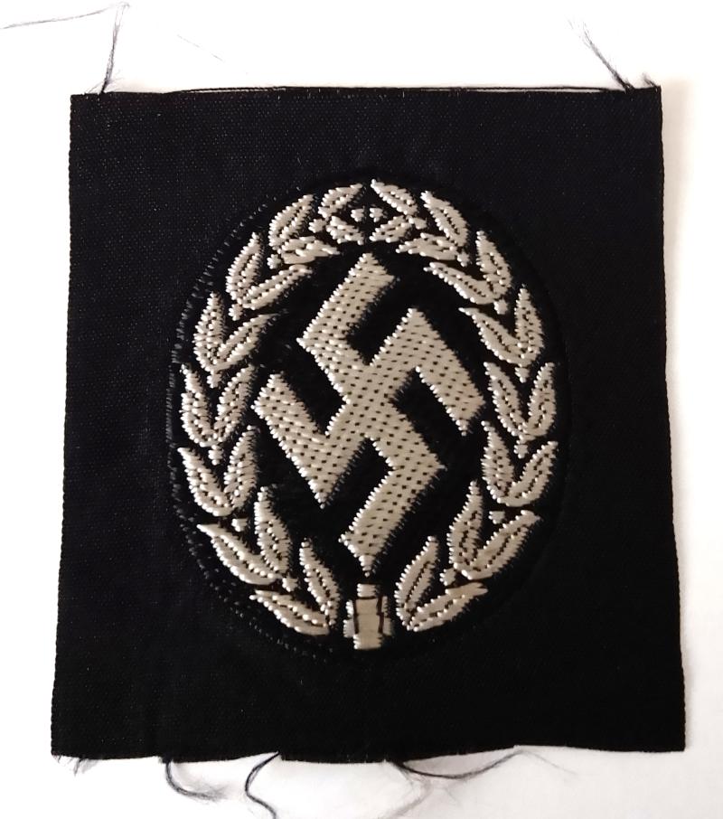 Third Reich Auxiliary & Security Police Embroidered Cap Badge