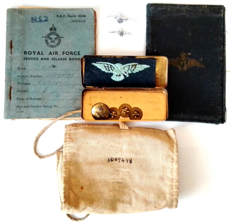WW2 R.A.F Release Book & Associated Items