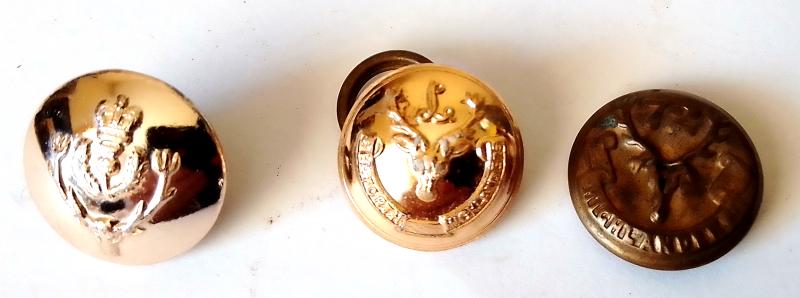 Three Highland Regimental Buttons