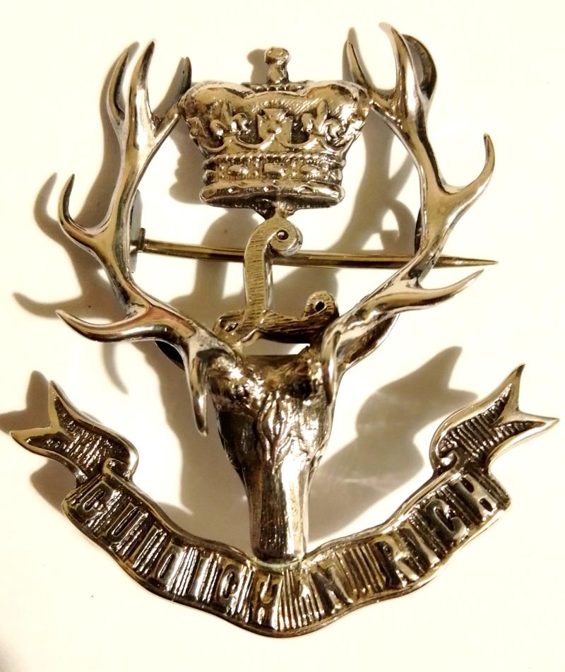 Silver Hallmarked Seaforth Highlanders of Canada Officer Bonnet Badge