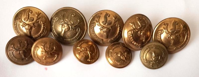10 x Seaforth Highlanders Tunic buttons