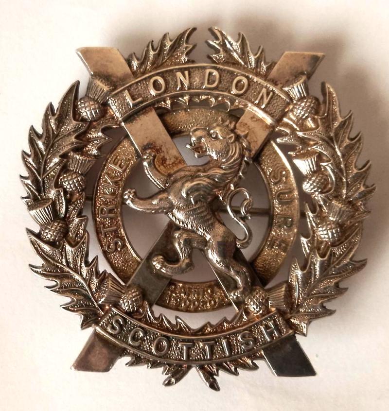 London Scottish Officer Cap Badge by Jennens & Co