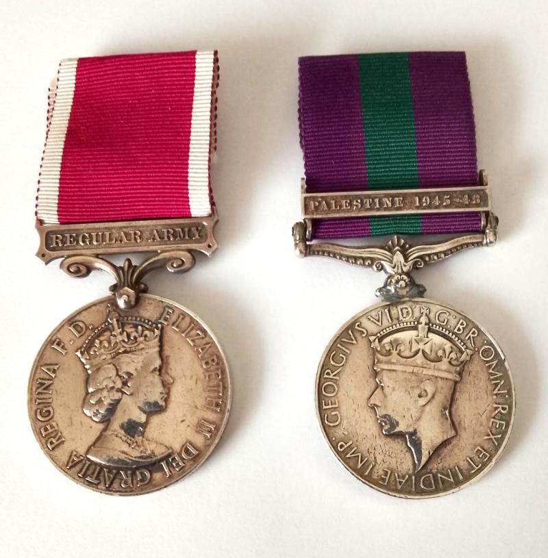 G.S.M with Palestine Clasp & L.S & G.C Medal to The Royal Signals with Entitlement documentation fo each