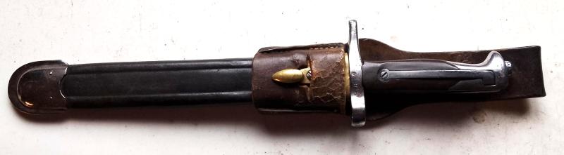 Italian M1871 Vetterli Bayonet with official WW1 Carcano Modification