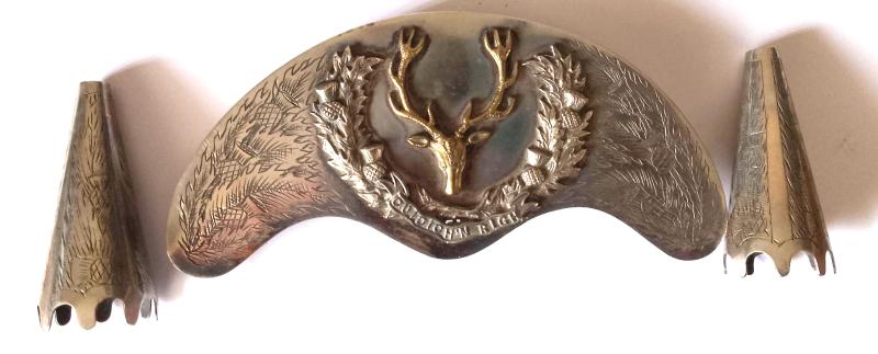 Seaforth Highlanders Sporran Cantle with Two Bells