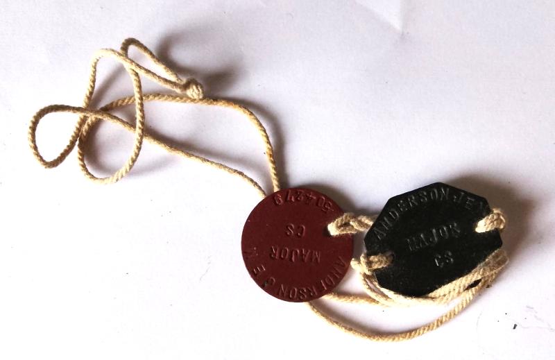 Fibre Dog Tags to Major Anderson