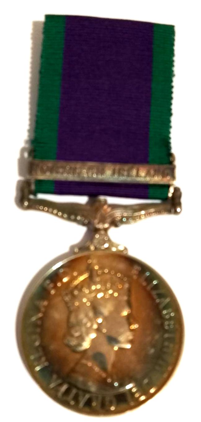 General Service Medal to the R.E.M.E witt Northern Ireland Clasp