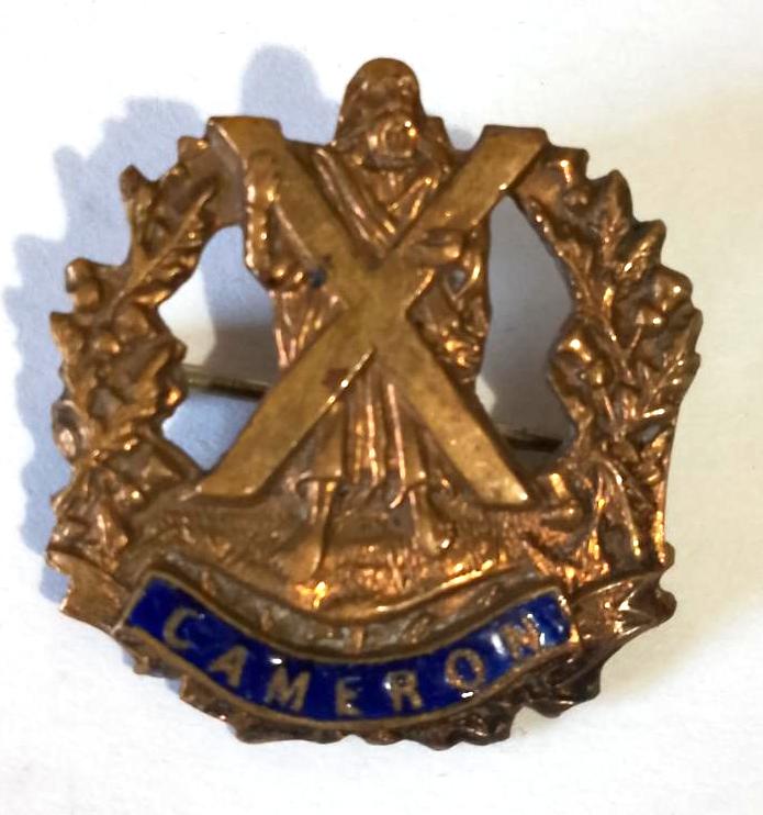 Cameron Highlanders Sweetheart Brooch