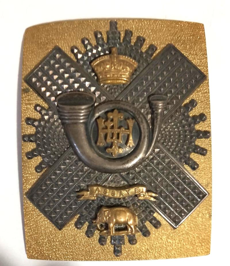 Fine Victorian H.L.I Officers Shoulder Belt Plate by Kirkwood