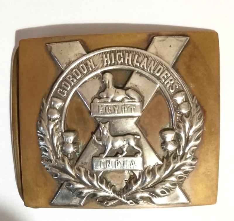 Victorian / WW1 GORDON Highlanders Belt Clasp by Kirkwood of Edinburgh