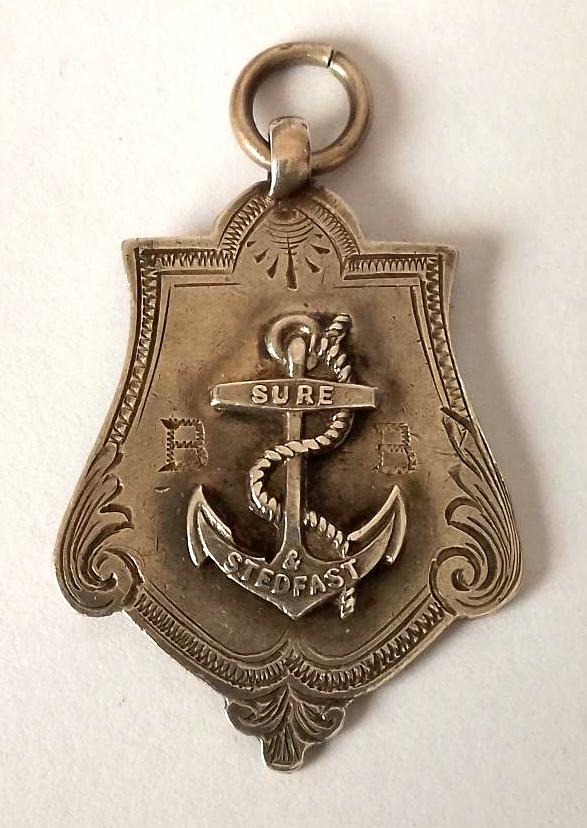 Boys Brigade silver Hallmarked Medal with dedication the the rear
