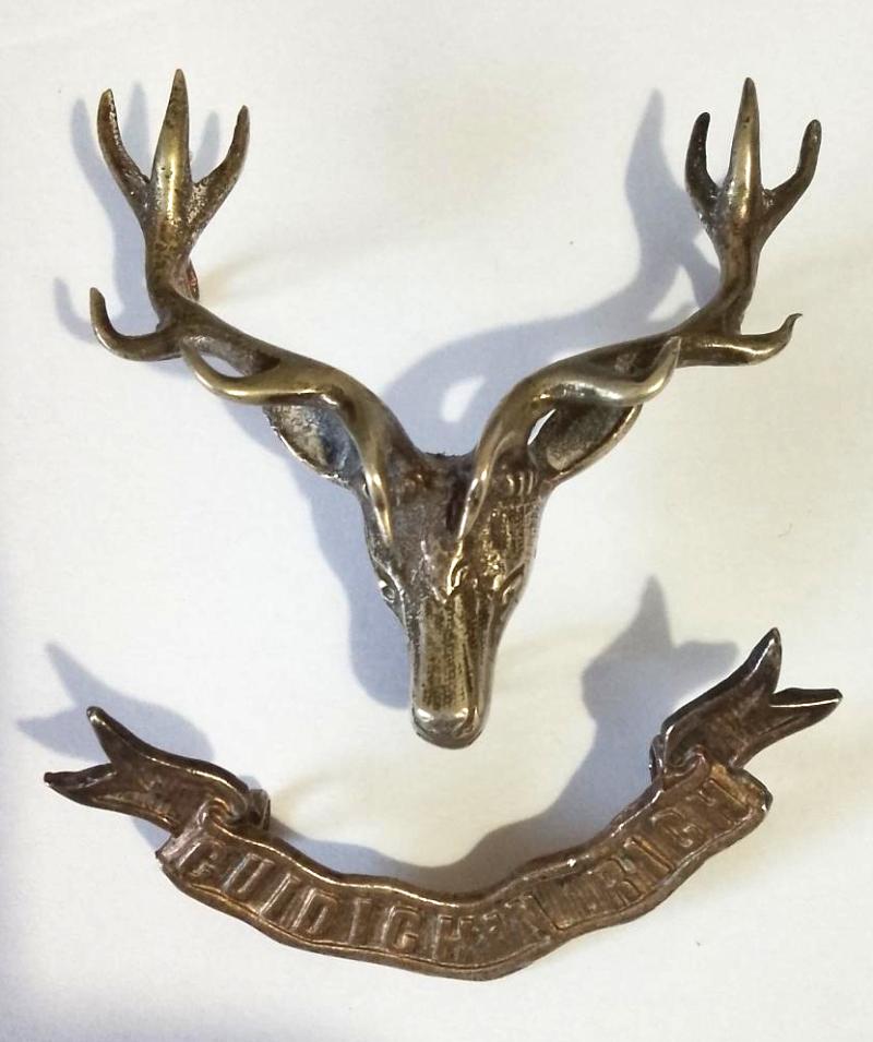 Seaforth / Q.O.H Two part NCO / Officers Cap badge