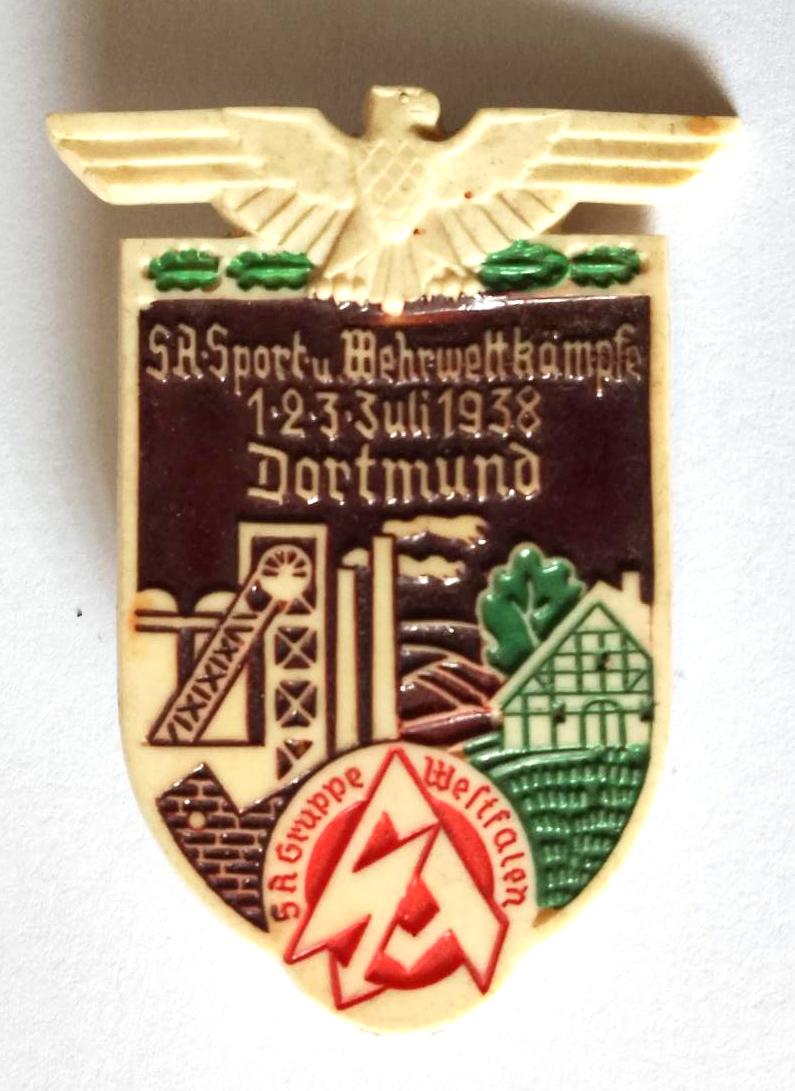 Third Reich 1938 SA Sports Day Badgr