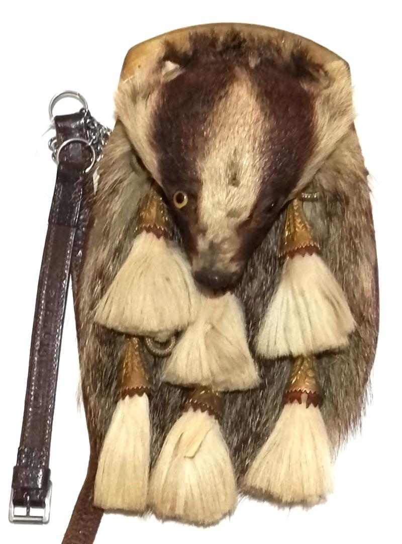 Argyll & Sutherland Highlanders Officer Badger Mask Sporran