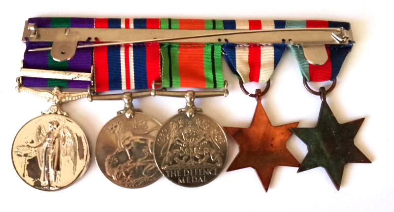 G.S.M with Palestine Bar & WW2 Campaign Medal Group 5