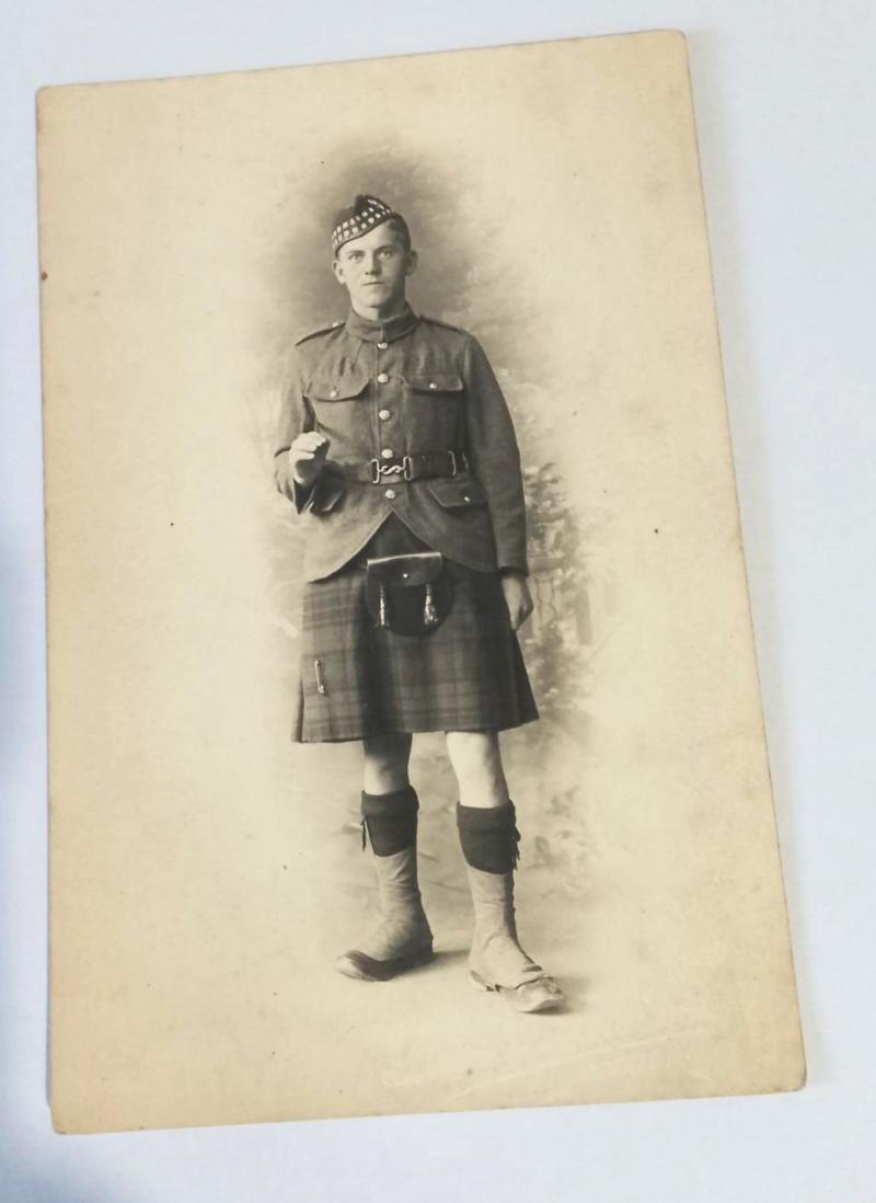 WW1 Period Postcard of a Scottish Soldier