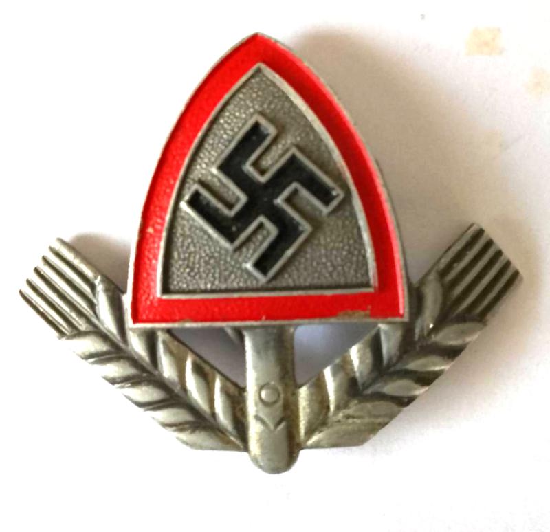 Third Reich RAD Cap Badge
