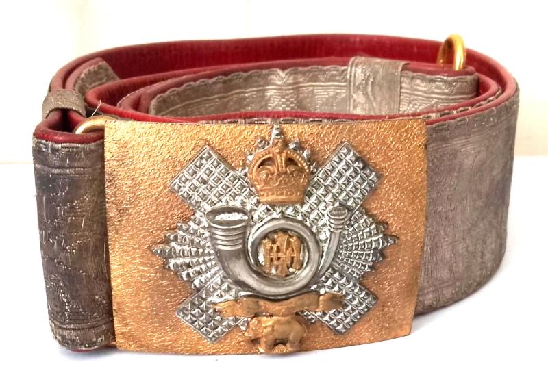 WW2 or Earlier Highland Light Inf Officers Dress Belt & Bickle