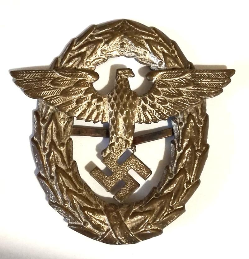 Third Reich 1st Pattern Police Visor Cap Eagle
